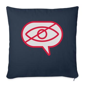Do not see visual eye - Sofa pillowcase 17,3'' x 17,3'' (45 x 45 cm) - navy - Front