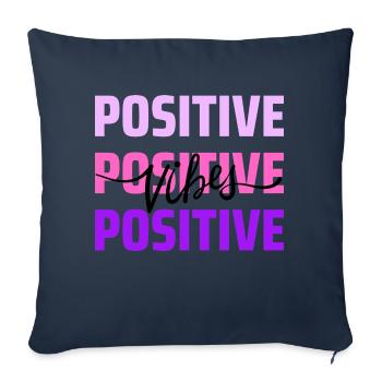 Positive Vibes - Sofa pillowcase 17,3'' x 17,3'' (45 x 45 cm) - navy - Front