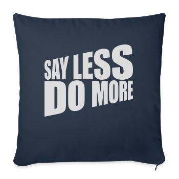 say less do more - Sofa pillowcase 17,3'' x 17,3'' (45 x 45 cm) - navy - Front