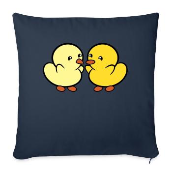 Duckie and Duck YAY - Sofa pillowcase 17,3'' x 17,3'' (45 x 45 cm) - navy - Front