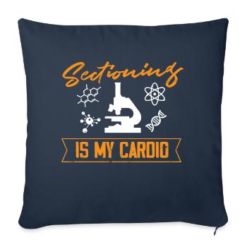 Sectioning is my cardio - Sofa pillowcase 17,3'' x 17,3'' (45 x 45 cm) - navy - Front