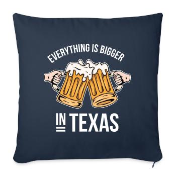 Beer in Texas: Design for proud Texans - Sofa pillowcase 17,3'' x 17,3'' (45 x 45 cm) - navy - Front