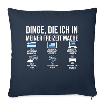 Griechen Grieche Griechenland - Sofakissenbezug 45 x 45 cm - Navy - Vorne