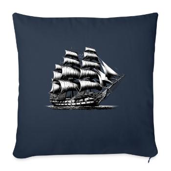Old Sailing Ship - Sofa pillowcase 17,3'' x 17,3'' (45 x 45 cm) - navy - Front