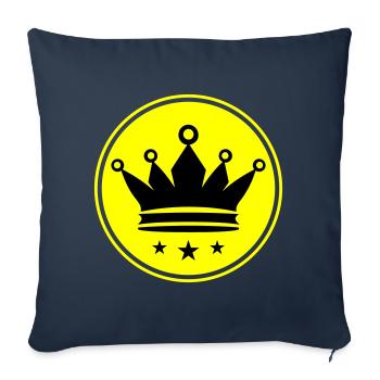 Crown Icon Symbol - Sofa pillowcase 17,3'' x 17,3'' (45 x 45 cm) - navy - Front