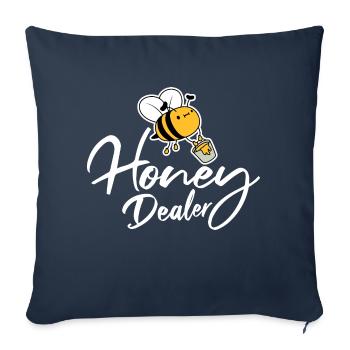 Honey Dealer Honey Merchant Cute Bees Beekeeper Quote - Sofa pillowcase 17,3'' x 17,3'' (45 x 45 cm) - navy - Front