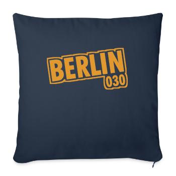 Berlin - 030 - Hauptstadt - Deutschland - Vorwahl - Sofakissenbezug 45 x 45 cm - Navy - Vorne