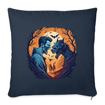 Gruseliges Halloween-partykostüm Zombie Und - Sofa pillowcase 17,3'' x 17,3'' (45 x 45 cm) - navy - Front