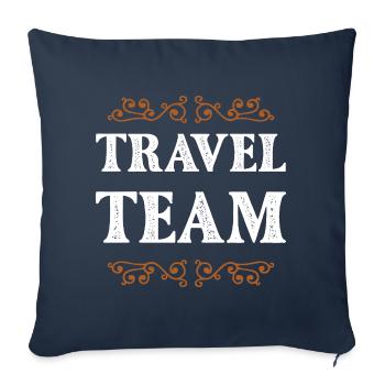 Travel Team - Sofa pillowcase 17,3'' x 17,3'' (45 x 45 cm) - navy - Front