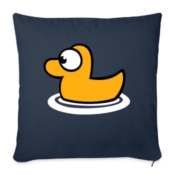 Badeente Quietscheente Wasser Vogel süß niedlich - Sofakissenbezug 45 x 45 cm - Navy - Vorne