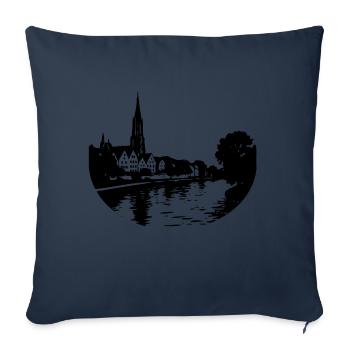 Donau in Ulm - Sofakissenbezug 45 x 45 cm - Navy - Vorne