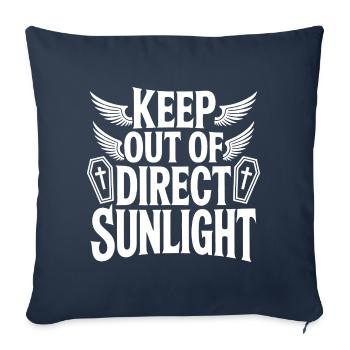 Tenir à l’abri de la lumière directe du soleil ! Vampire Goth Emo - Housse de coussin décorative 45 x 45 cm - bleu marine - Devant