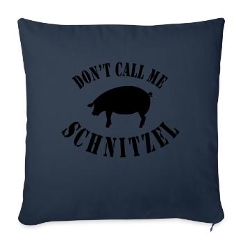 Ne me Schnitzel appeler - Housse de coussin décorative 45 x 45 cm - bleu marine - Devant