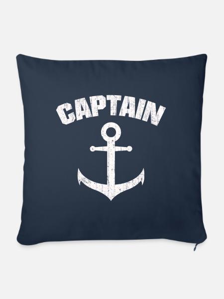 CAPTAIN ANCHOR GRUNGE - Sofakissenbezug 45 x 45 cm - Navy