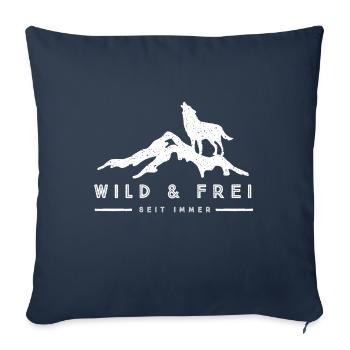Wild & Frei - Sofakissenbezug 45 x 45 cm - Navy - Vorne