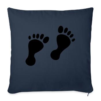 baby feet - Sofa pillowcase 17,3'' x 17,3'' (45 x 45 cm) - navy - Front