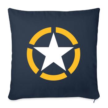 AVM STAR WHITE YELLOW 5 CUT v002 - Sofakissenbezug 45 x 45 cm - Navy - Vorne