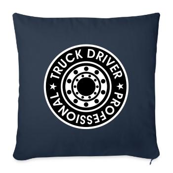 LKW Rad Truck Driver Trucker Fernfahrer - Sofakissenbezug 45 x 45 cm - Navy - Vorne