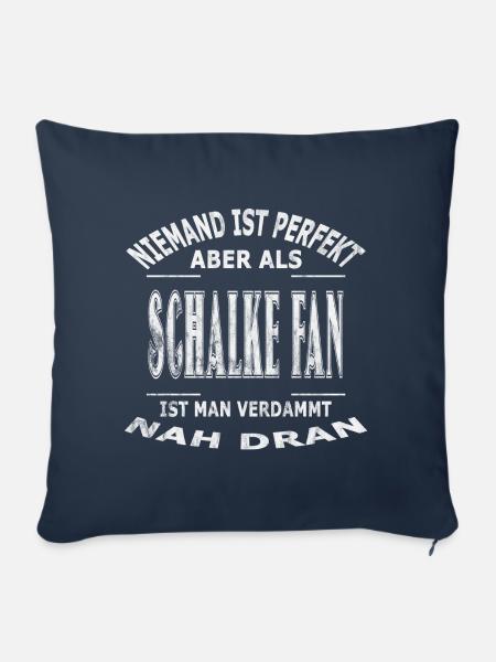Schalke Design für wahre Fans! - Sofakissenbezug 45 x 45 cm - Navy