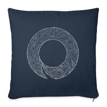 Circledesign (hell) - Sofakissenbezug 45 x 45 cm - Navy - Vorne