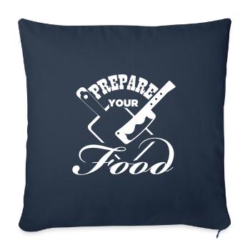 J’adore la nourriture. - Housse de coussin décorative 45 x 45 cm - bleu marine - Devant