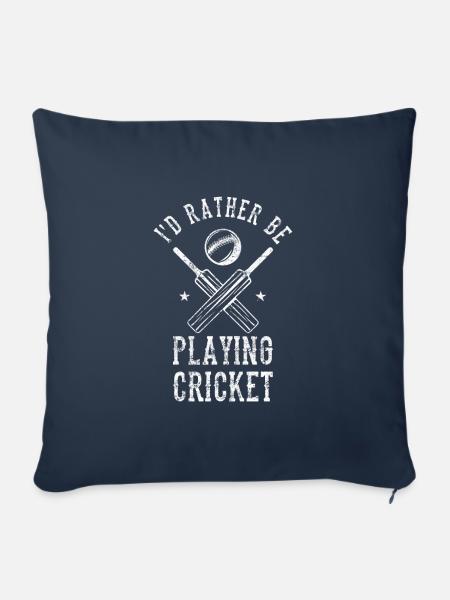 Cricket Symbol Cricketschläger - Sofakissenbezug 45 x 45 cm - Navy