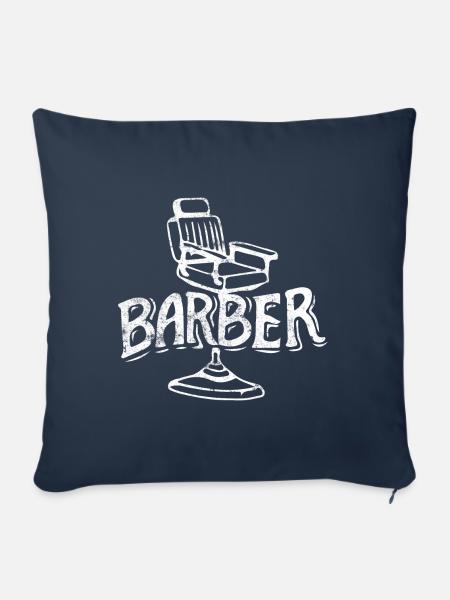 Barber Frisör - Sofakissenbezug 45 x 45 cm - Navy
