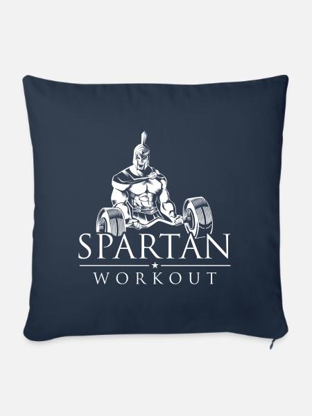 spartan workout sparta - Sofakissenbezug 45 x 45 cm - Navy