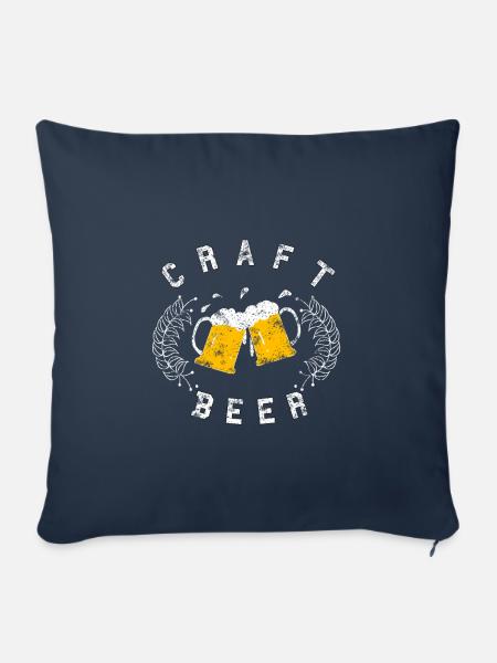 Bier Bierkrüge - Sofakissenbezug 45 x 45 cm - Navy