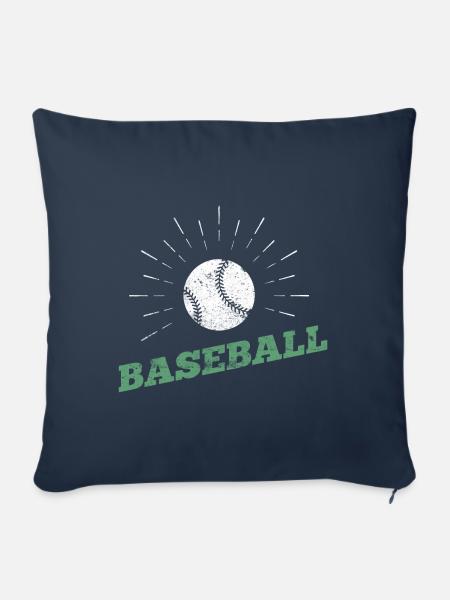 Baseball Sport Logo - Sofakissenbezug 45 x 45 cm - Navy