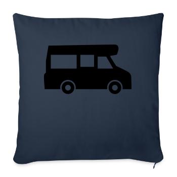 Caravan Logo Design Icon - Sofa pillowcase 17,3'' x 17,3'' (45 x 45 cm) - navy - Front