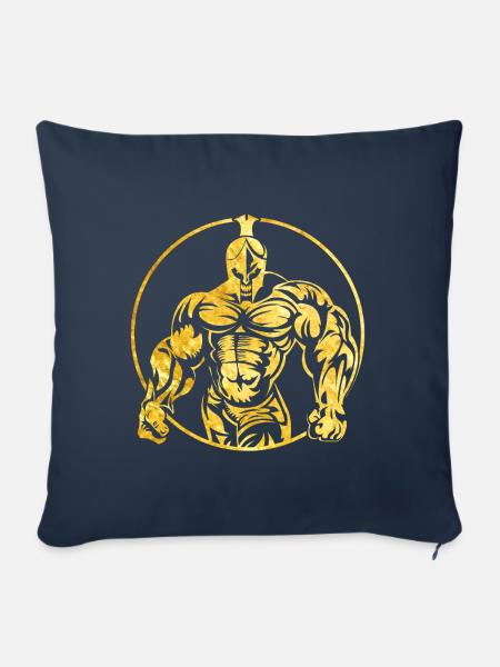spartaner gold logo - Sofakissenbezug 45 x 45 cm - Navy