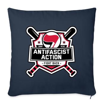 ANTIFA - Action antifasciste (II) - Housse de coussin décorative 45 x 45 cm - bleu marine - Devant