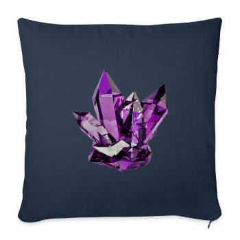 Géode pourpre - Housse de coussin décorative 45 x 45 cm - bleu marine - Devant