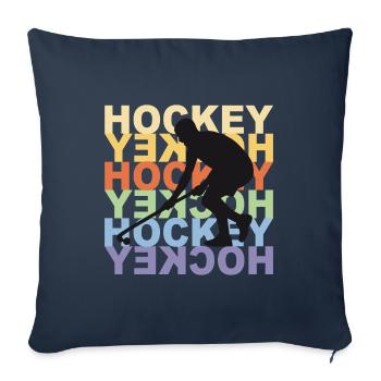 Hockey Hockey Hockey - Sofa pillowcase 17,3'' x 17,3'' (45 x 45 cm) - navy - Front