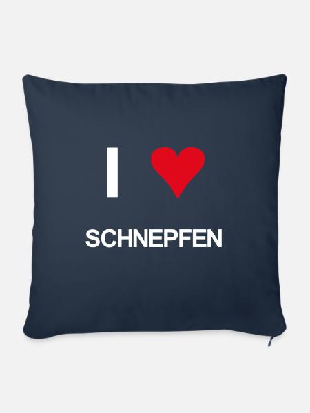 I love Schnepfen - Sofakissenbezug 45 x 45 cm - Navy