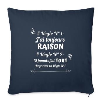 Ich habe immer Recht. - Sofakissenbezug 45 x 45 cm - Navy - Vorne