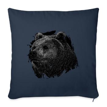 Bear Grizzly - Sofa pillowcase 17,3'' x 17,3'' (45 x 45 cm) - navy - Front