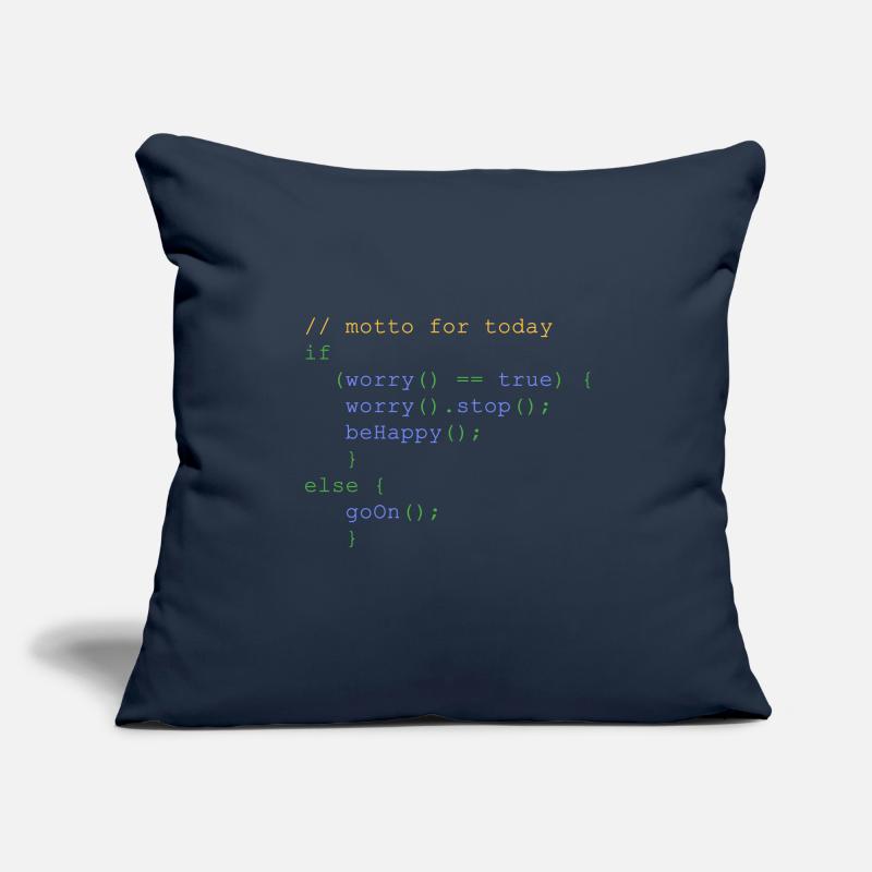 php code don' t worry be happy nerdshirt Sofa pillowcase 17,3'' x 17,3'' (45 x 45 cm)