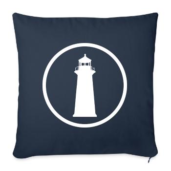 phare - Housse de coussin décorative 45 x 45 cm - bleu marine - Devant