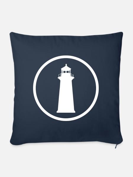 lighthouse - Sofa pillowcase 17,3'' x 17,3'' (45 x 45 cm) - navy