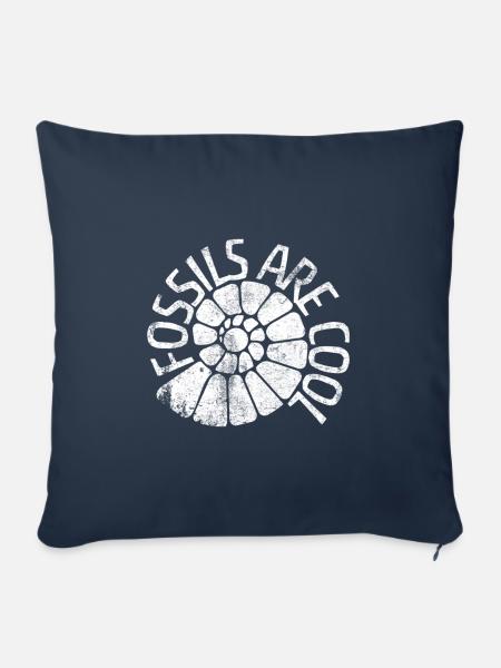 Fossilien sind cool - Sofakissenbezug 45 x 45 cm - Navy