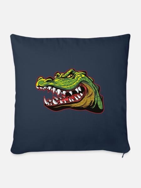 Alligator Krokodil - Sofakissenbezug 45 x 45 cm - Navy