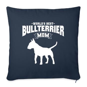 Bullterrier Hund Mama Geschenk - Sofakissenbezug 45 x 45 cm - Navy - Vorne