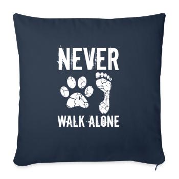 Never walk alone - Sofa pillowcase 17,3'' x 17,3'' (45 x 45 cm) - navy - Front