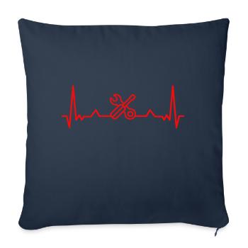 Cadeau pour la mécatronique automobile - Housse de coussin décorative 45 x 45 cm - bleu marine - Devant