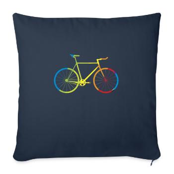 J'aime faire du vélo - Housse de coussin décorative 45 x 45 cm - bleu marine - Devant