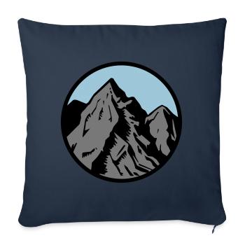 mountains symbol - Sofa pillowcase 17,3'' x 17,3'' (45 x 45 cm) - navy - Front
