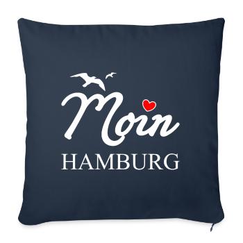 Moin Hamburg - Sofakissenbezug 45 x 45 cm - Navy - Vorne
