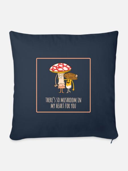 Mushrooms - Sofakissenbezug 45 x 45 cm - Navy